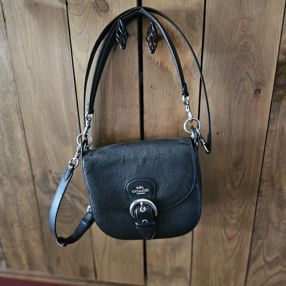 Coach Black Leather Shoulder Bag